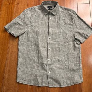 NWT Ted Baker Men's Short Sleeve Linen Blend Shirt Size 5 (US XXL)